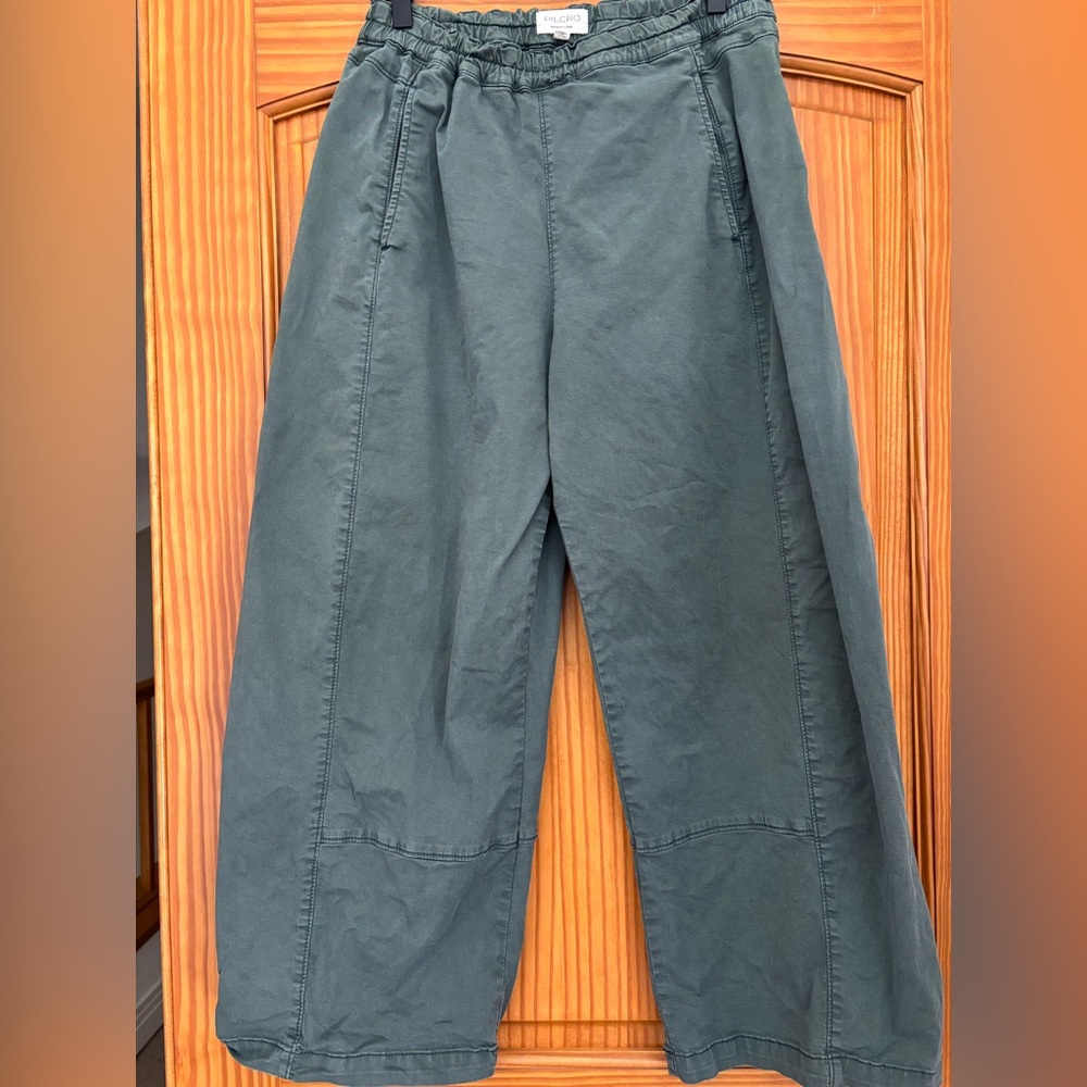Anthropologie Pilcro Izzie Olive Green Barrel Pants